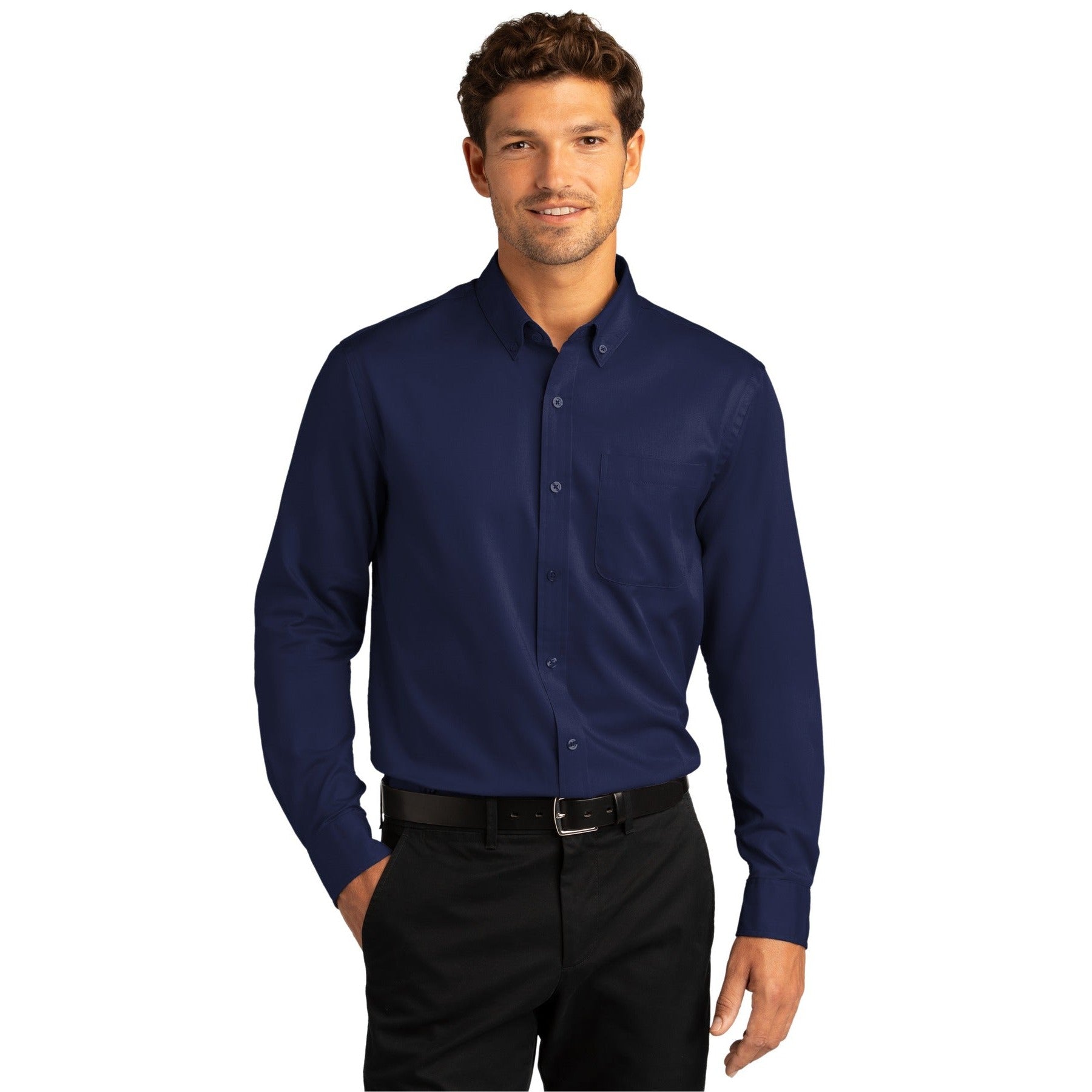 Port Authority-Port Authority® Long Sleeve SuperPro React™ Twill Shirt. W808-MedTech-13